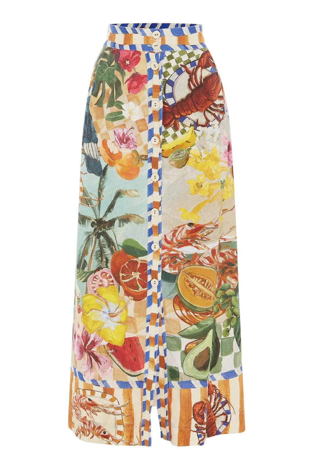 Alemais Theo Oversized Shirt And Column Skirt Set Multi Size 8  - Image 3