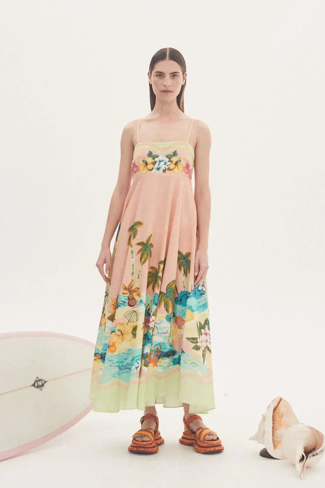 Alemais Mermaid Point Sundress Guava Size 8  - Image 1