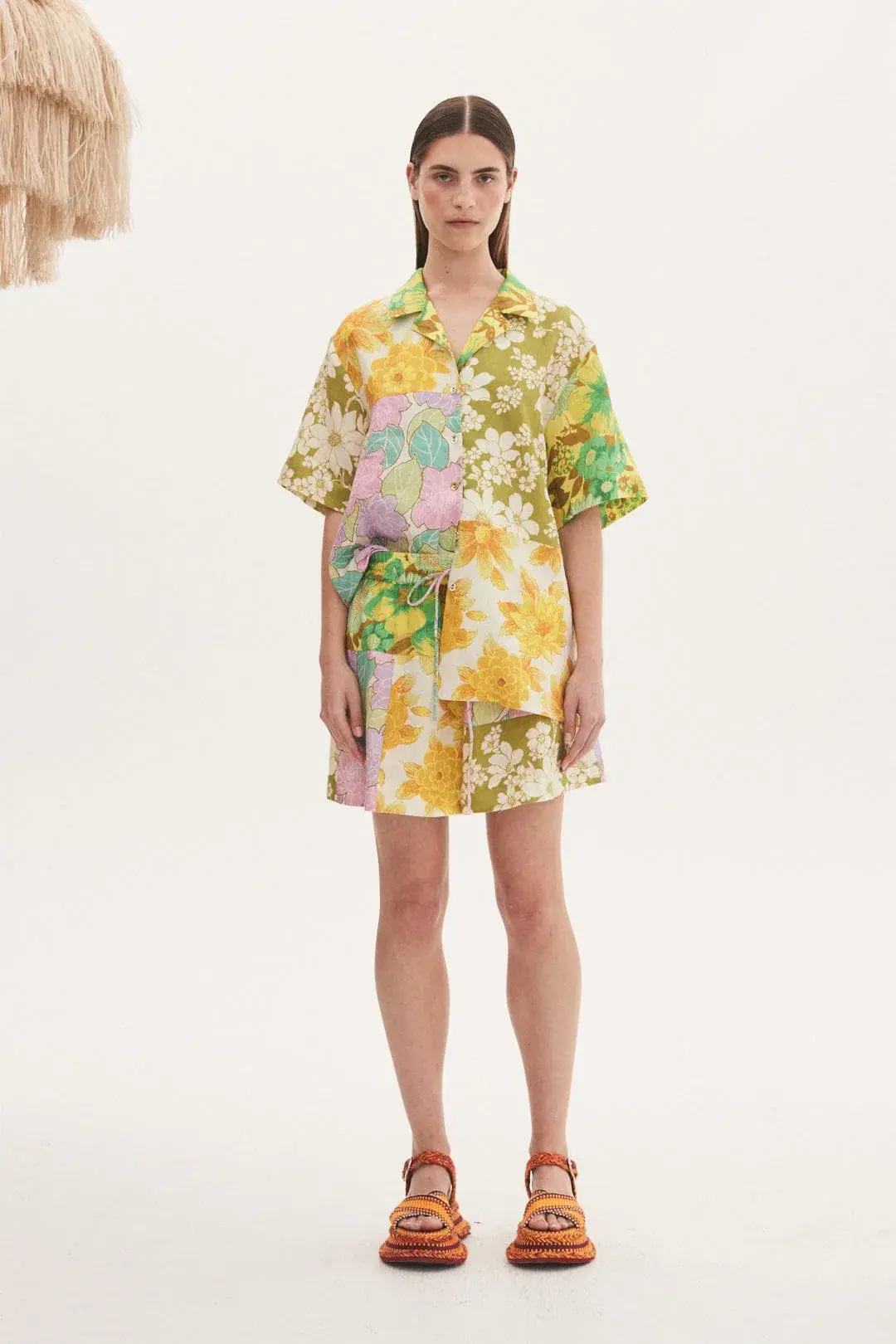 Alemais Elora Patchwork Shirt And Short Set Multi Size 8 - Image 1