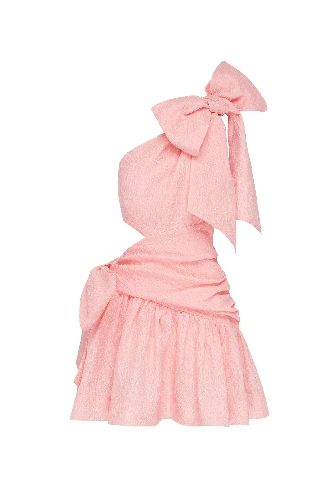 Alemais Aria One Shoulder Mini Dress Quartz Pink Size AU 8  - Image 4