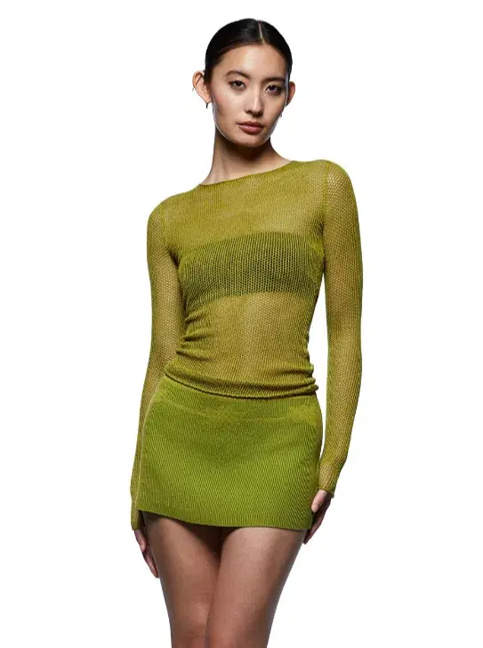 Tankair  Hot Mesh Top Green Size 6  - Image 1