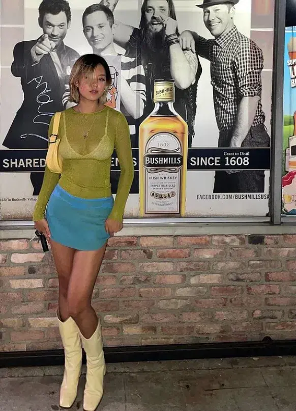 Tank Air Studio Lotus Mini Skirt Aqua  Size 6  for rent on The Volte - main image