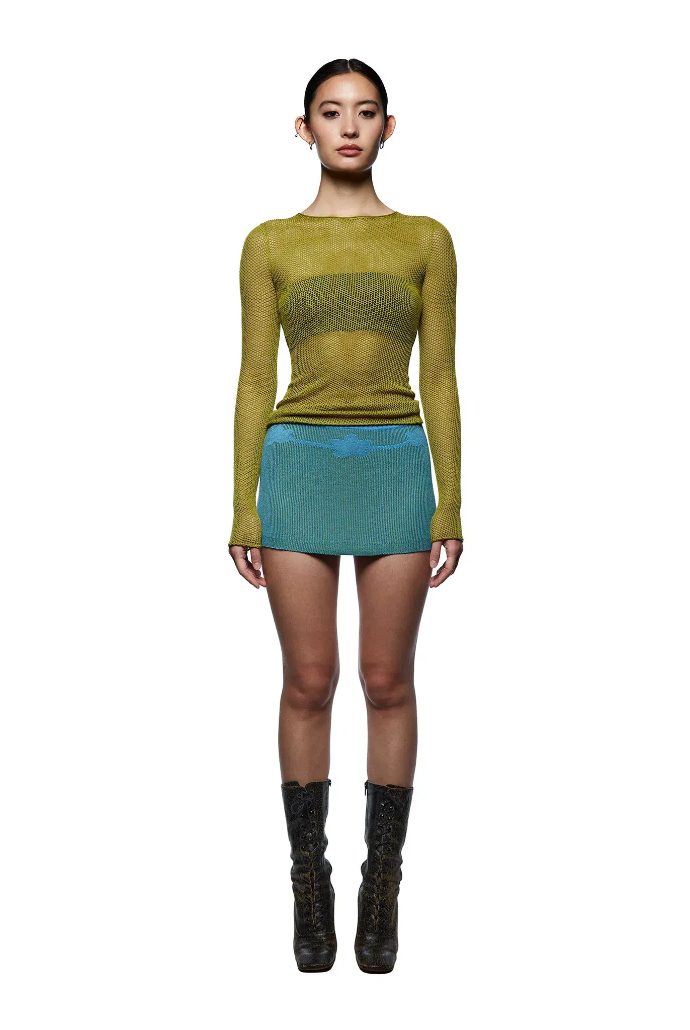 Tank Air Studio Lotus Mini Skirt Aqua  Size 6  - Image 2