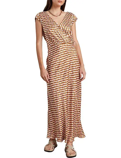 Bec & Bridge Casablanca Wrap Dress Print Size 10  for rent on The Volte - main image