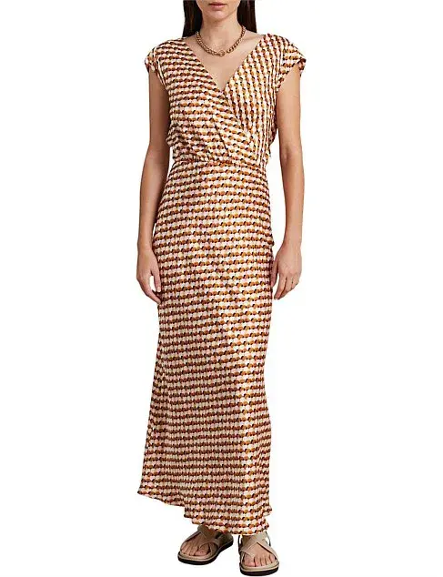 Bec & Bridge Casablanca Wrap Dress Print Size 10  for rent on The Volte - main image