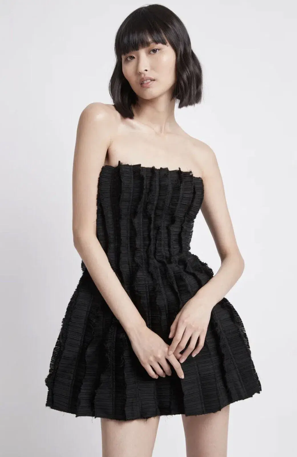 Aje Hybrid Sleeveless Mini Dress Black Size 12  for rent on The Volte - main image