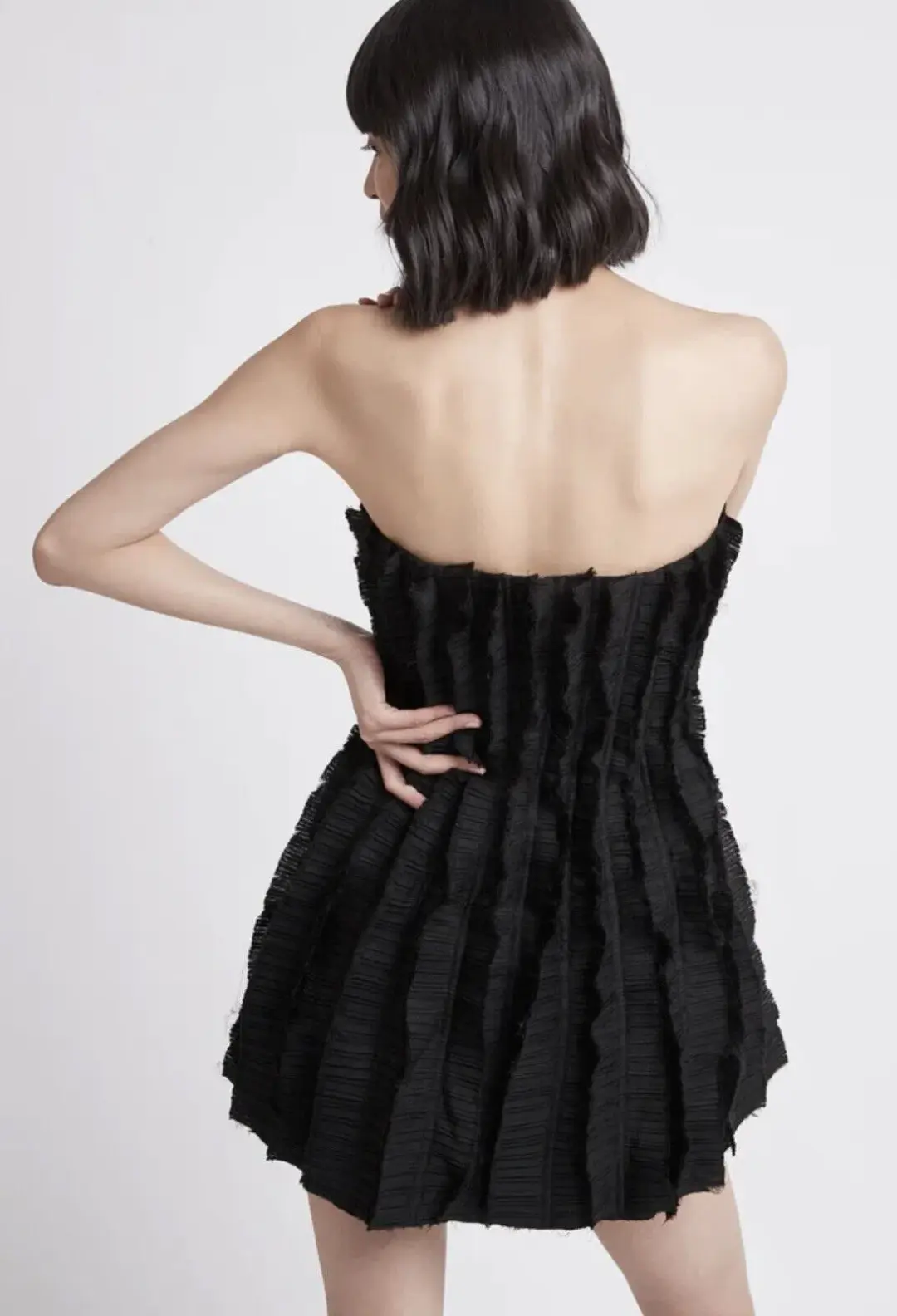 Aje Hybrid Sleeveless Mini Dress Black Size 12  for rent on The Volte - main image