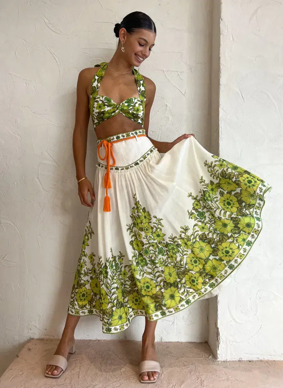 Alemais Wallis Bralette And Skirt Set Myrtle Size 8 - Image 1
