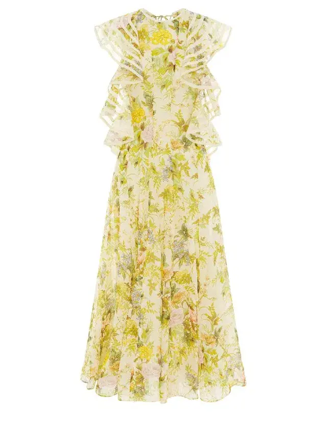 Alemais Eden Flounce Midi Dress Multi Size 8 - Image 11