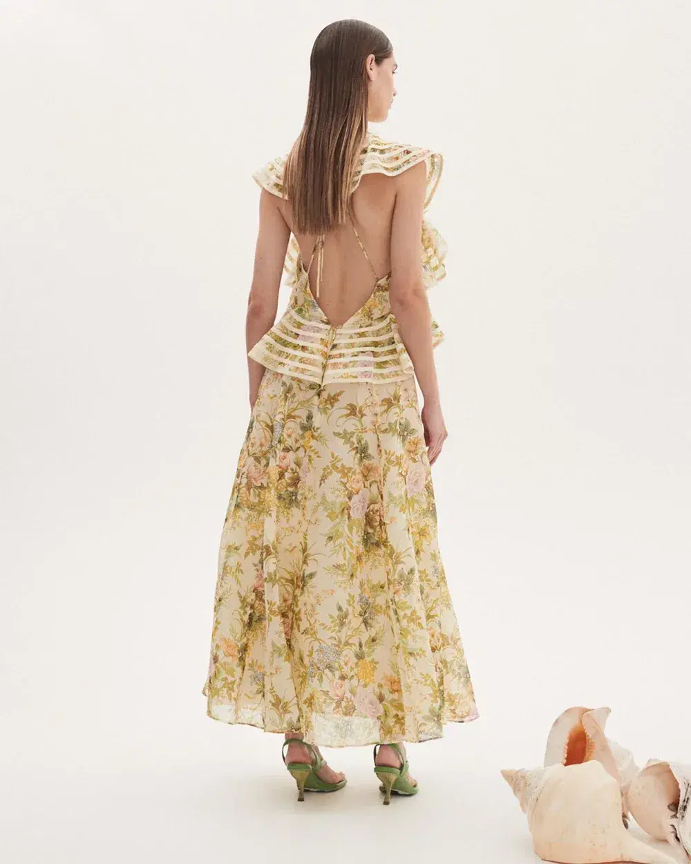 Alemais Eden Flounce Midi Dress Multi Size 8 - Image 10