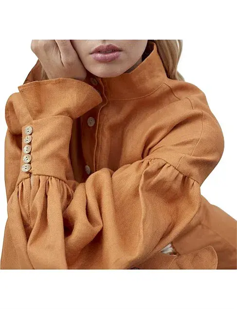Alemais Tide Side Mini Dress Orange Size AU 10 - Image 3