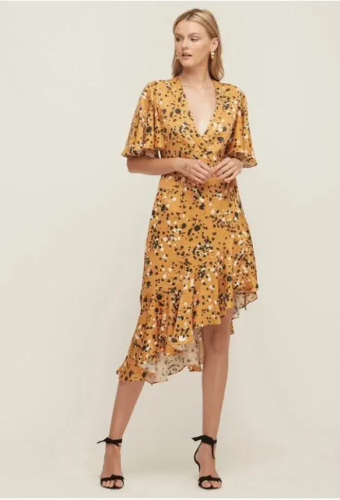 Lover Artiste Wrap Dress Print Size 14 - Image 1