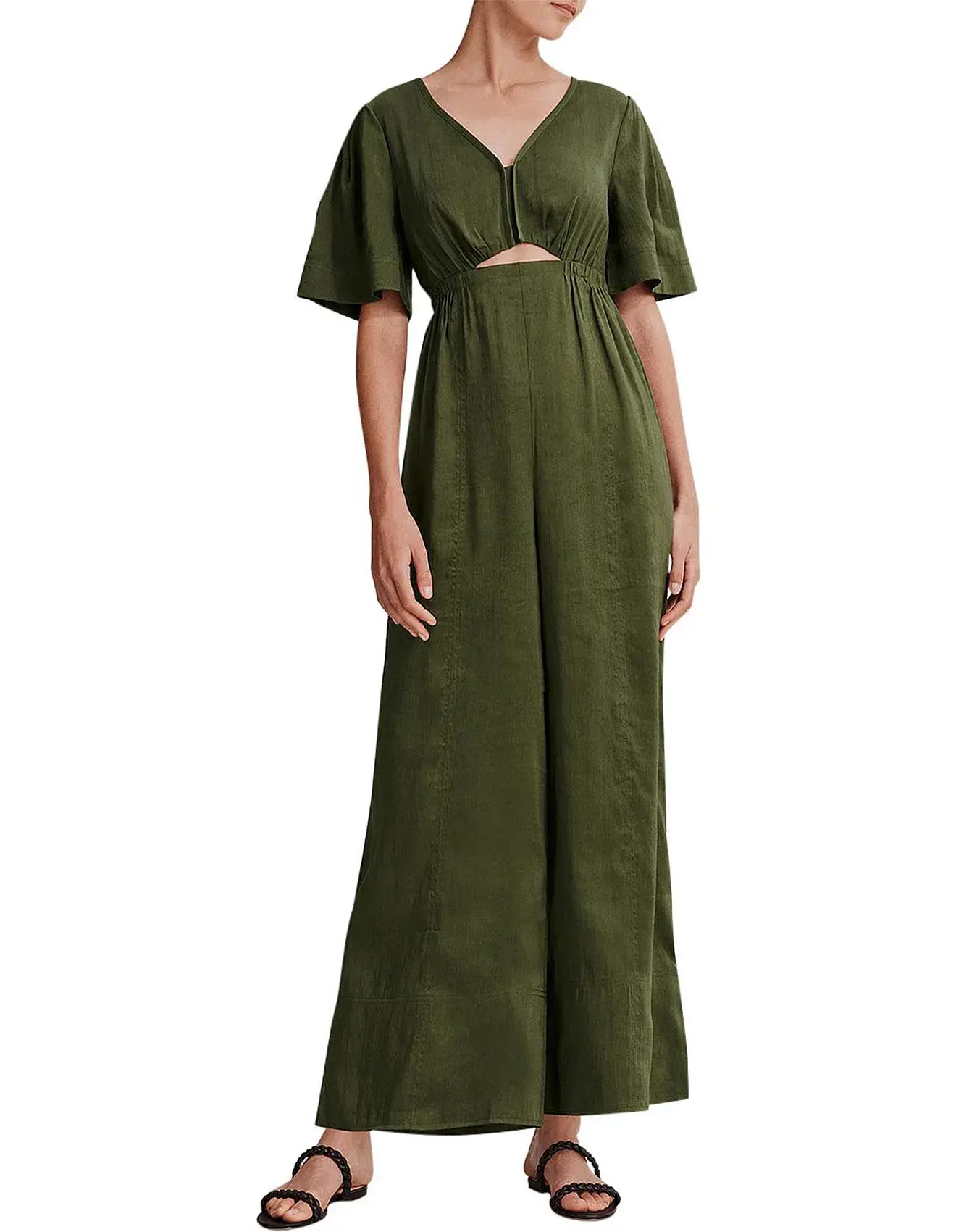 Country Road Tailored Jumpsuit Green Size 12 - Image 1