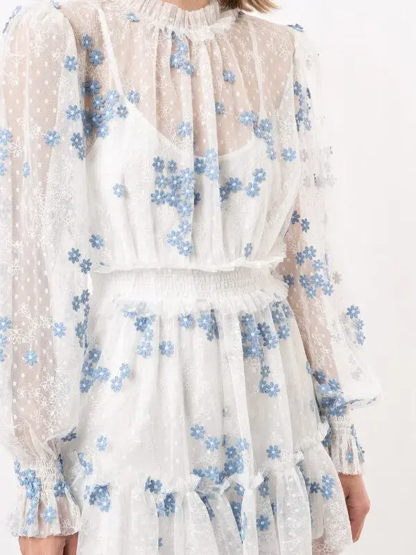 Alice McCall Floral-Print Transparent Playsuit Floral Size 6 - Image 3
