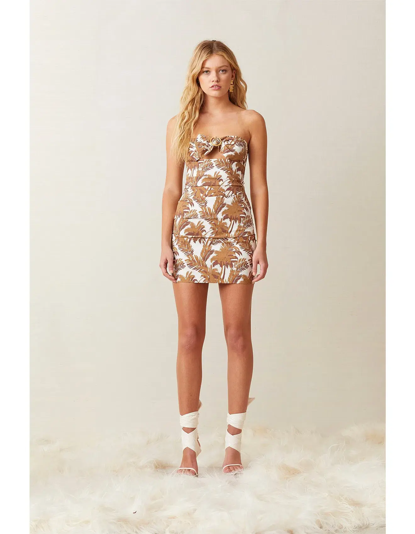 Bec & Bridge Party Wave Mini Dress Print Size 10 - Image 1