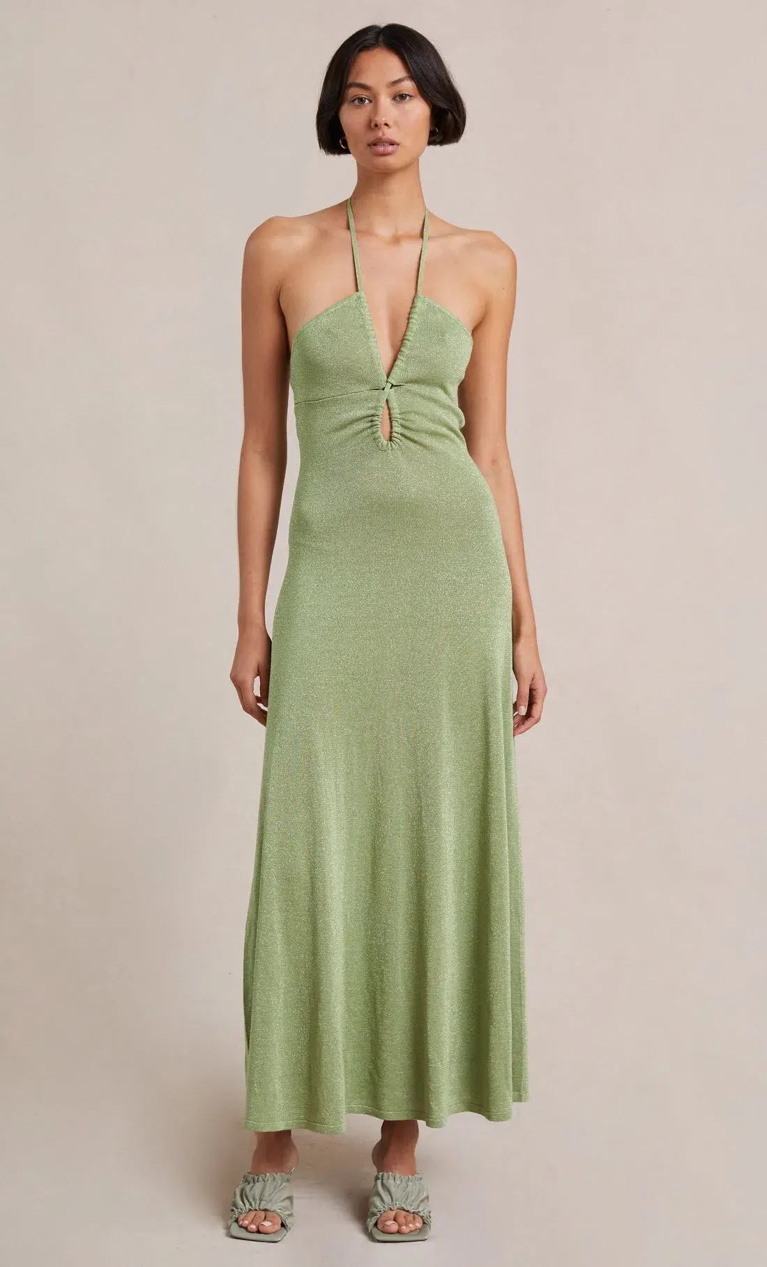 Bec & Bridge Indya Knit Maxi Dress Green Size 6  - Image 2