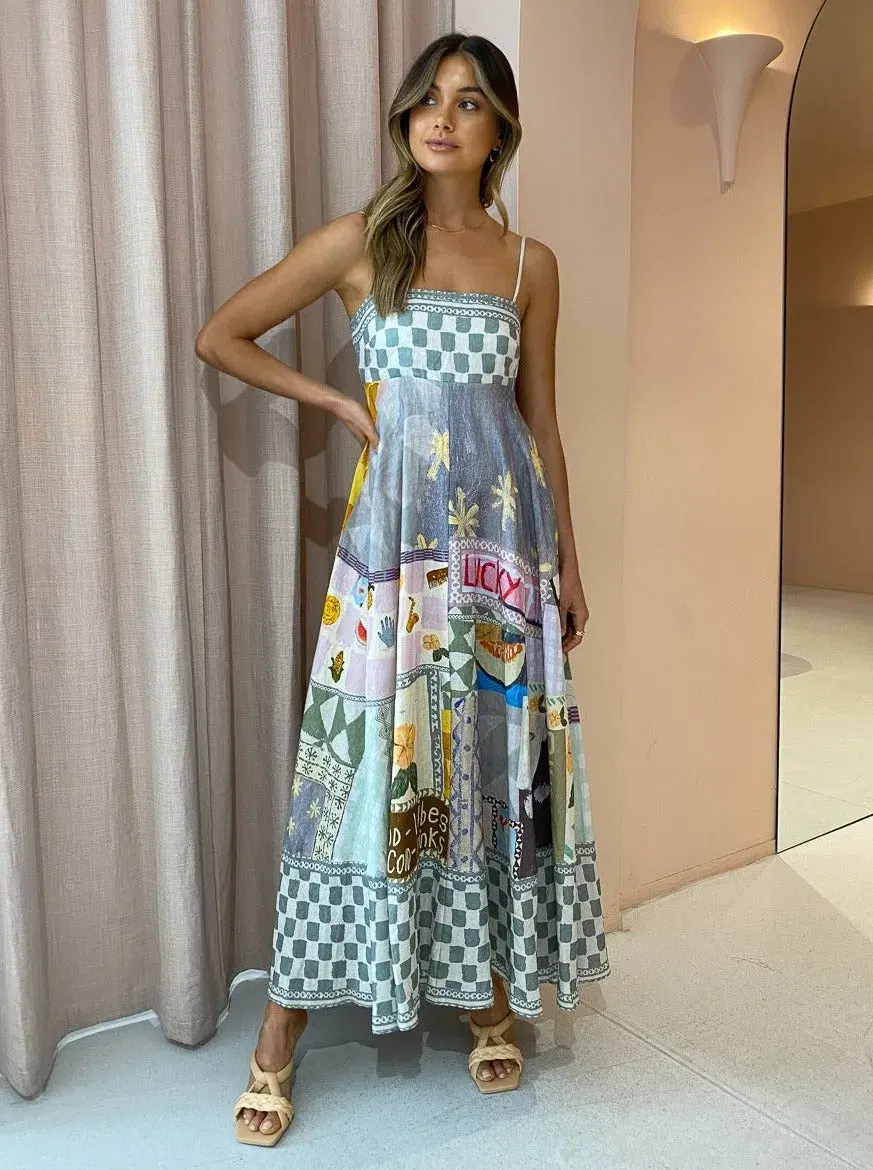 Alemais Emma Gale Sundress Print Size 12 - Image 1