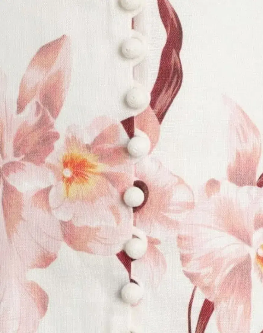 Zimmermann Corsage Linen Dress Floral Size 10 - Image 2
