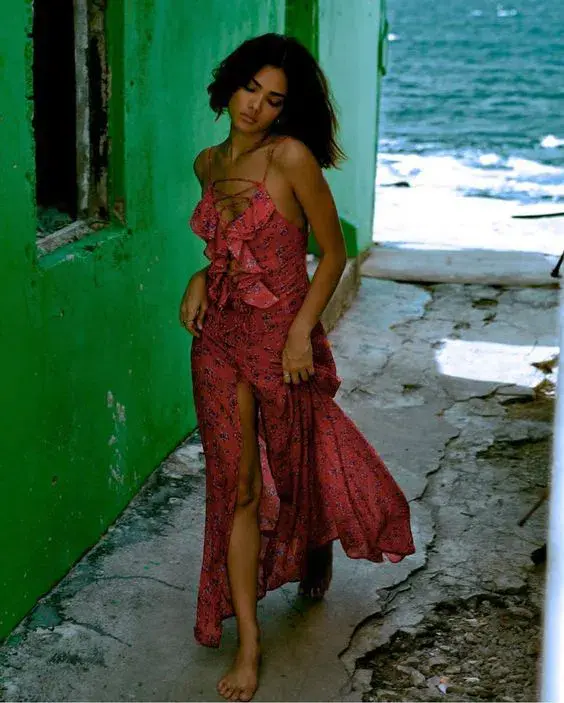 Rat & Boa Palermo Floral Maxi Dress Red Size L / Au 10-12  - Image 1