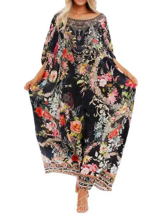 Camilla Hampton Hive Round Neck Kaftan One Size - Image 1