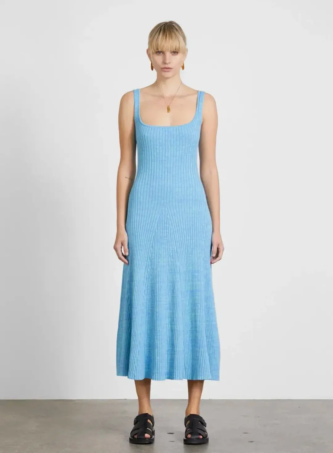 Anna Quan Dido Midi Dress Blue Size 6 for rent on The Volte - main image