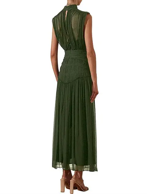 Shona Joy Clemence High Neck Midi Dress - size 10 - Image 3