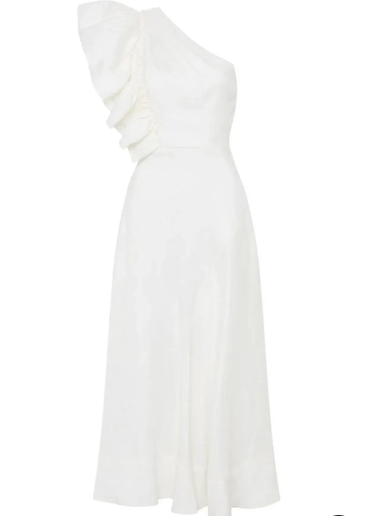 Bonjour Asymmetric Midi Dress Ivory Size 8 - Image 5