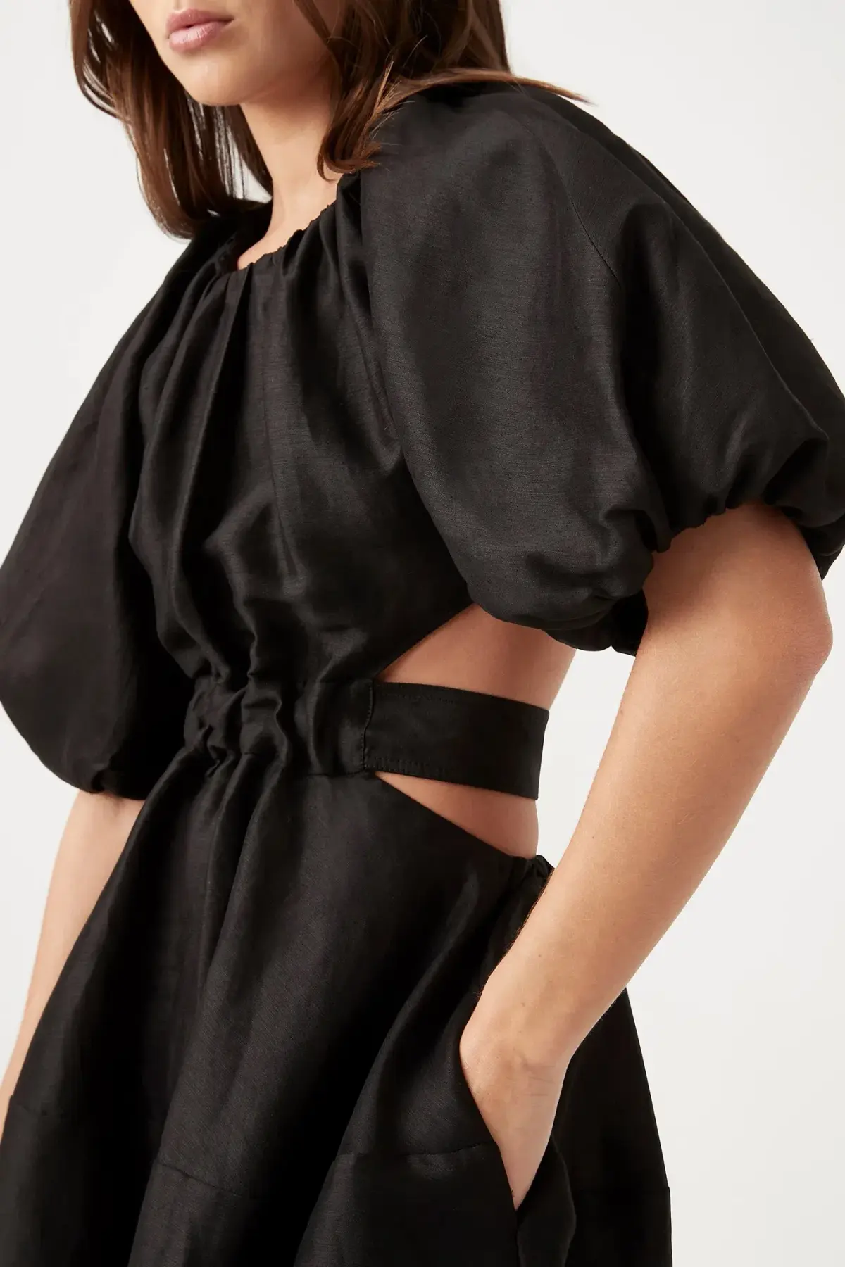 Mimosa Cut Out Midi Dress Black Size 8 - Image 2
