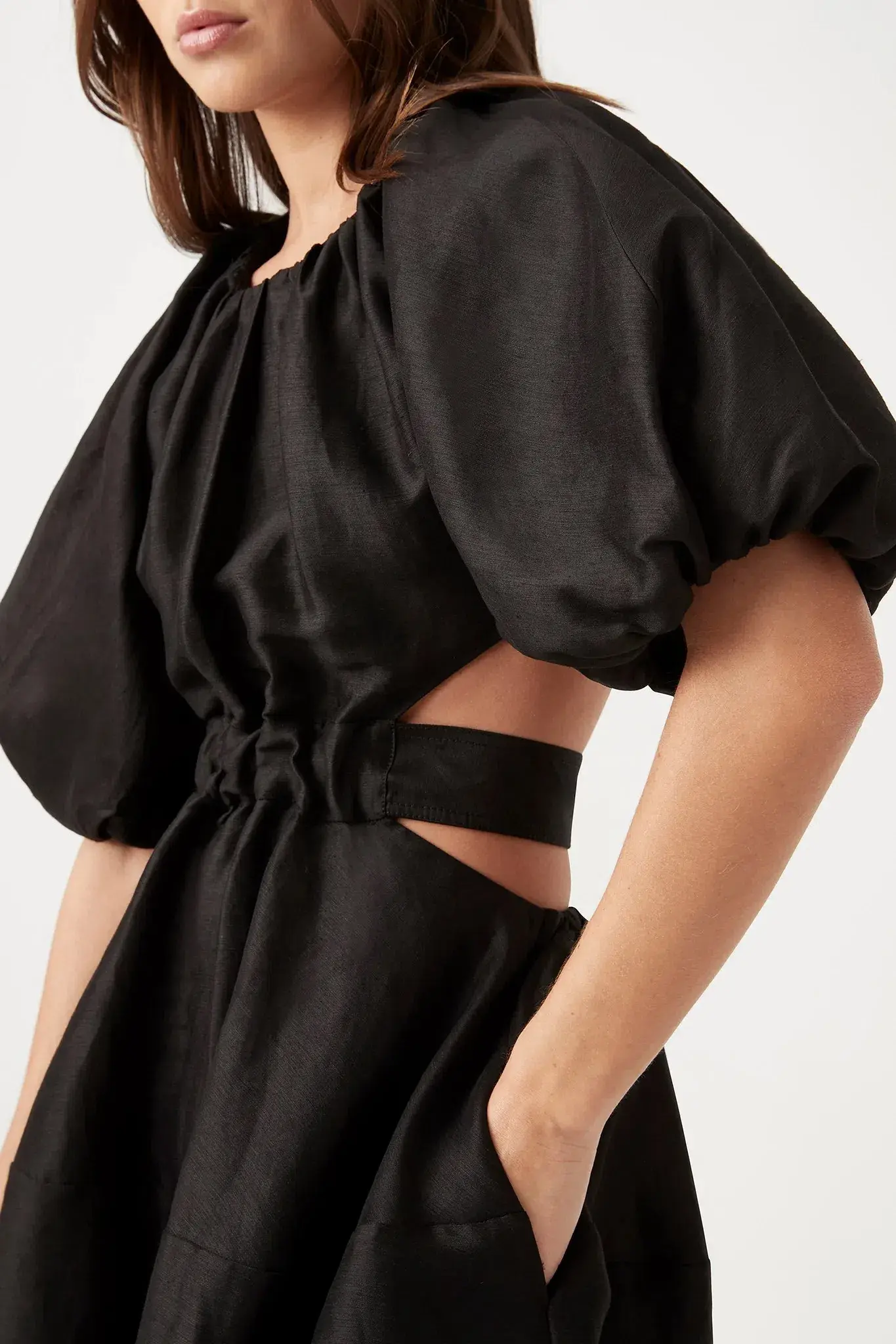 Mimosa Cut Out Midi Dress Black Size 8 - Image 2