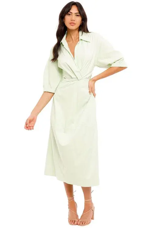  Camilla and Marc Kyra Cocoon Midi Dress Sour Apple Size 6 - Image 1