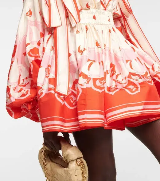 Zimmermann High Tide Silk Mini Dress Red Sailboats Size 0 / Au 8 - Image 4
