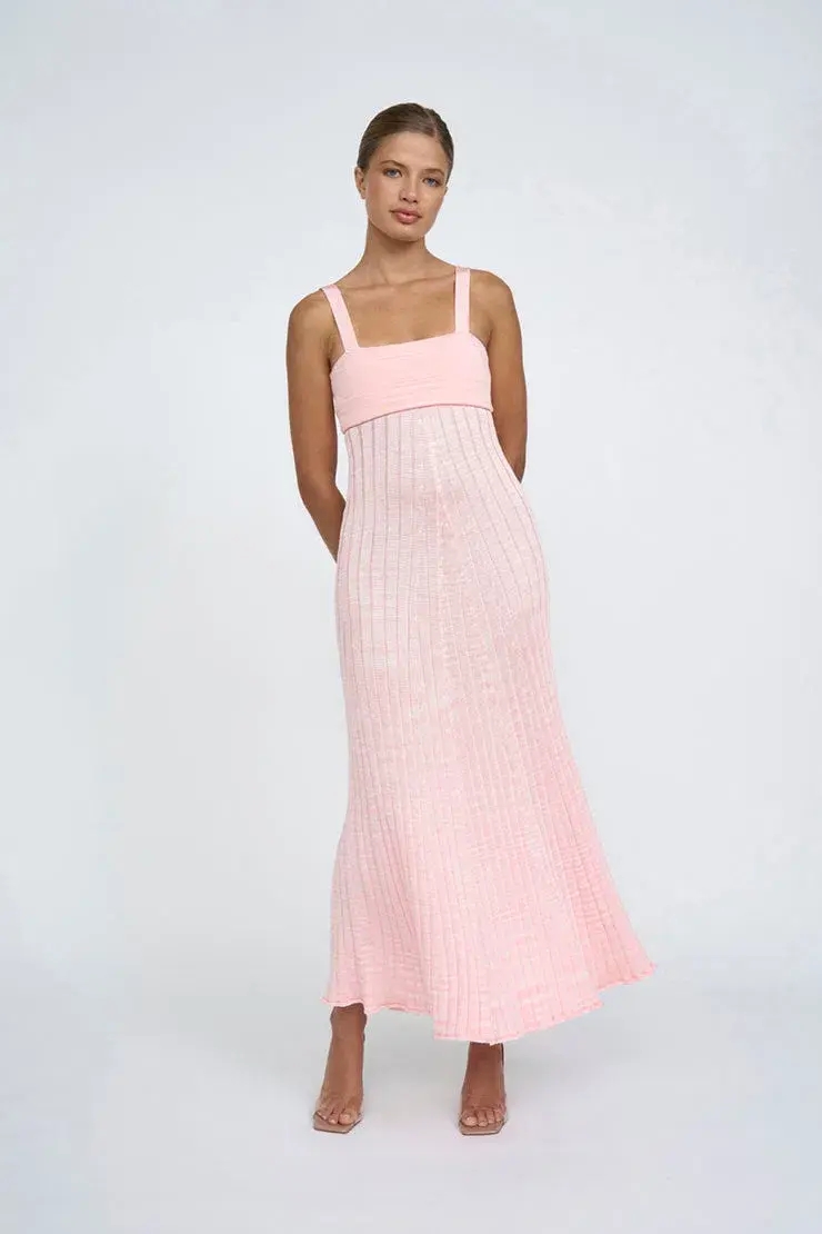 By Johnny Adelita Knit Midi Dress Pink Size 8  - Image 1