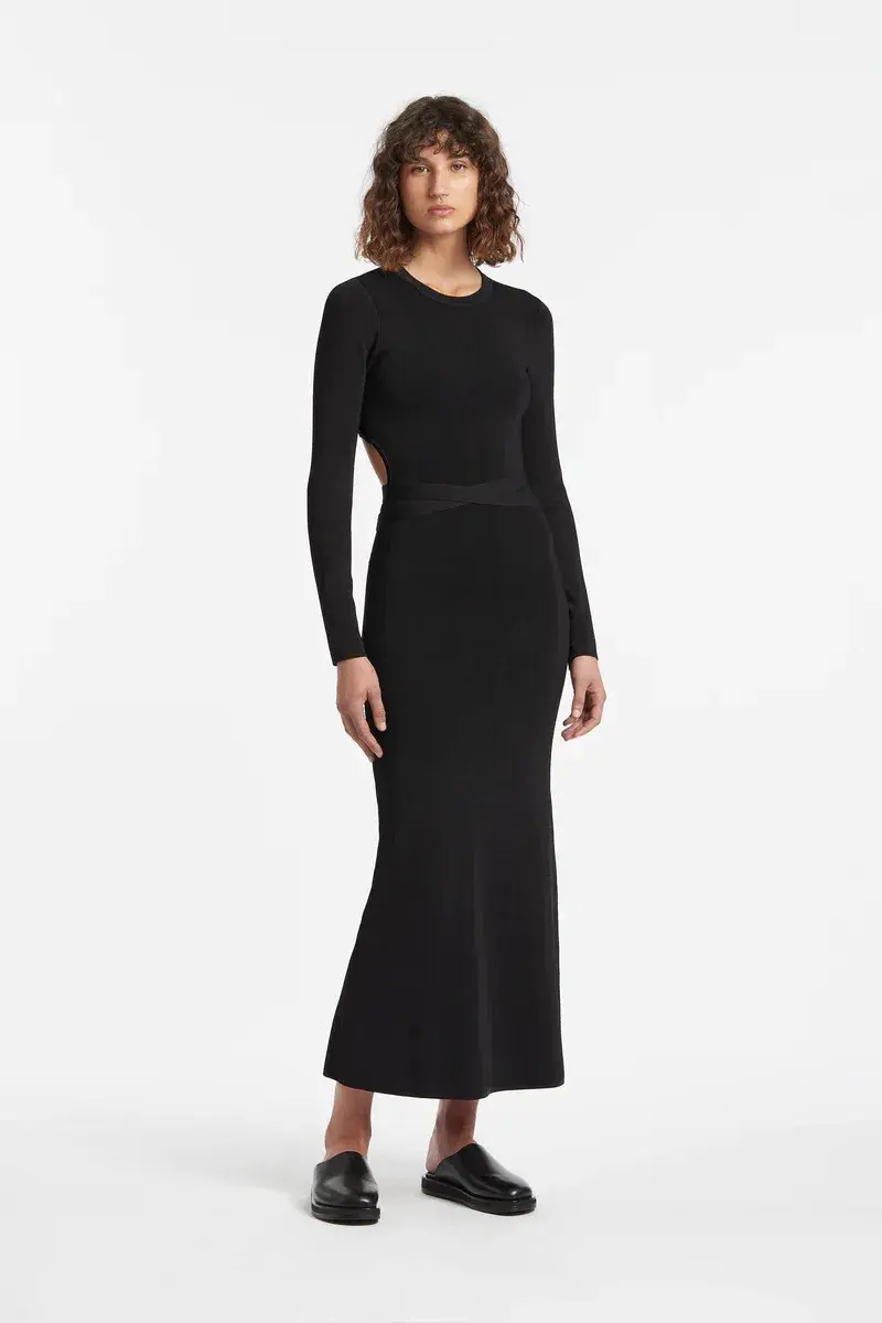 Sir the Label Georges Open Back Maxi Dress Black Size 6 - Image 1