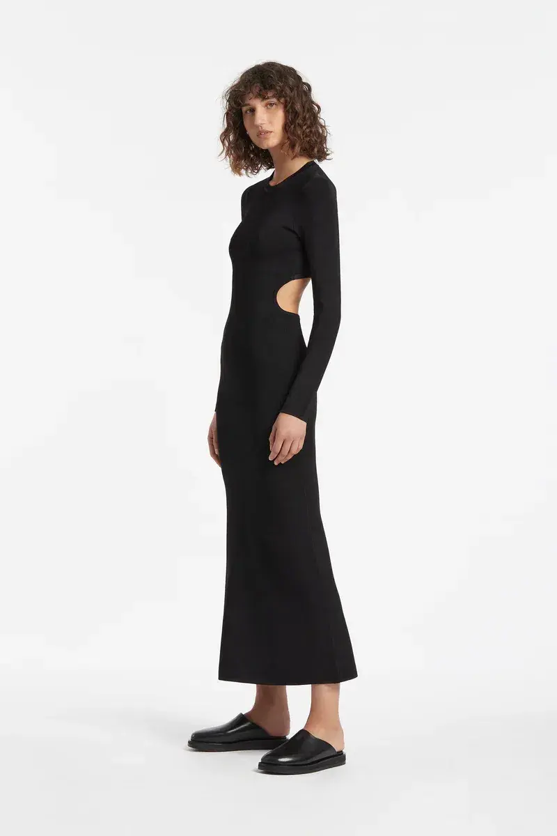 Sir the Label Georges Open Back Maxi Dress Black Size 6 - Image 4