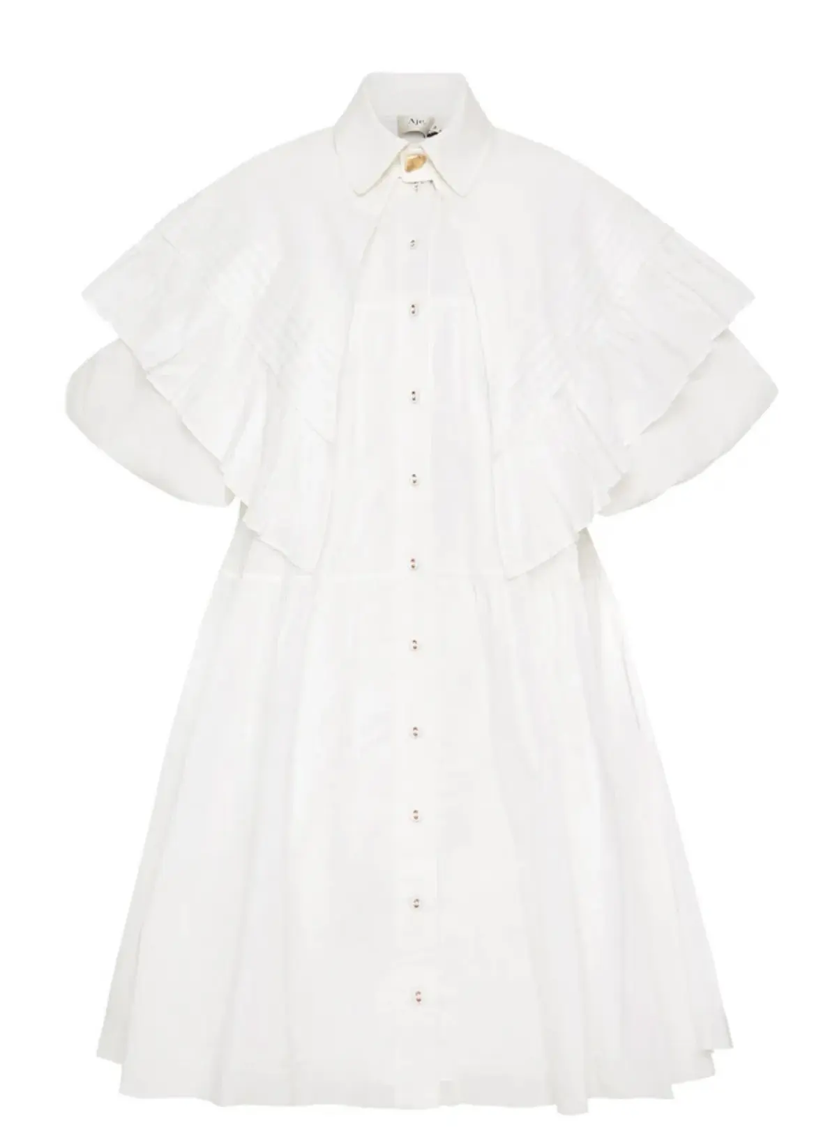 AJE Pablo Bib Smock Mini Dress Ivory Size 10 - Image 4