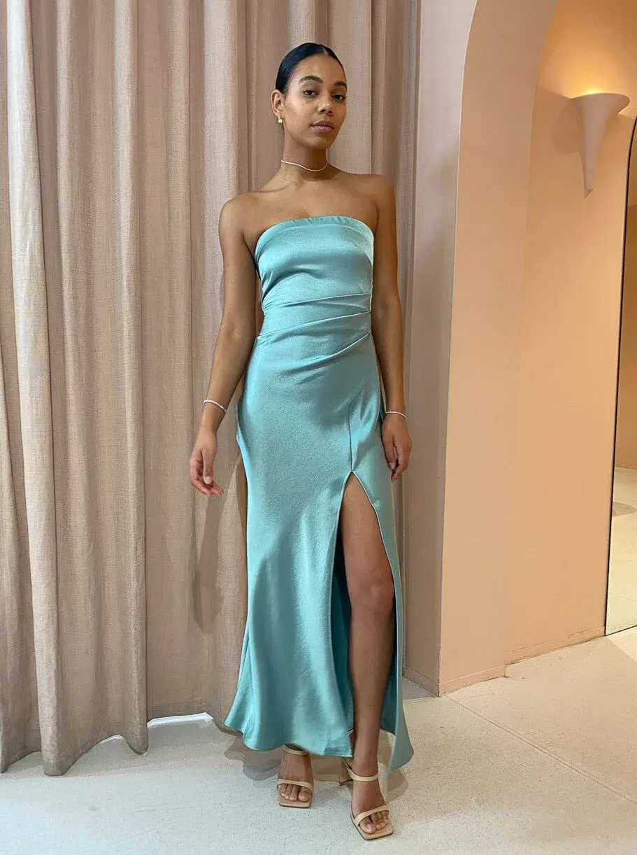 Bec & Bridge Symone Strapless Dress Moss Green Size 8 - Image 1