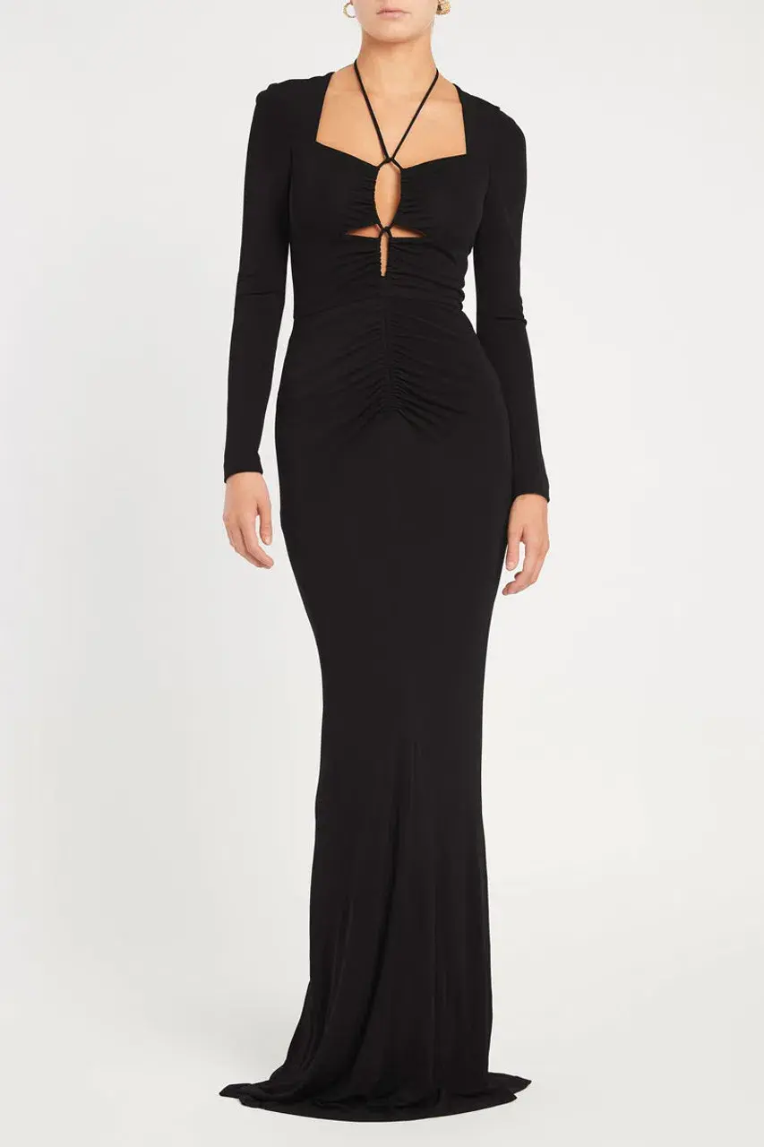 Rebecca Vallance Riccardo Gown Black Size 8 for rent on The Volte - main image