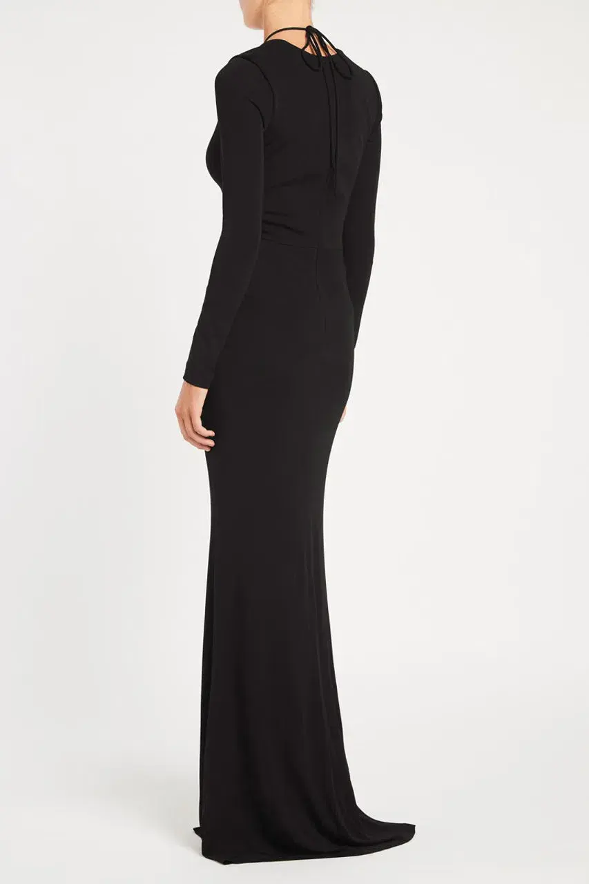 Rebecca Vallance Riccardo Gown Black Size 8 - Image 3