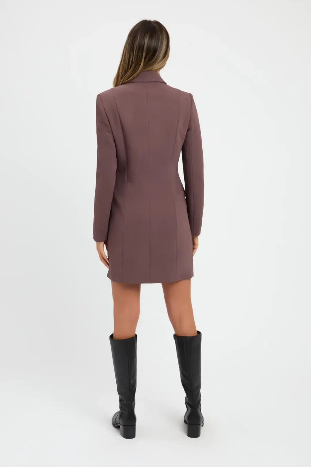 Kookai Lux Blazer Dress Chocolate Size 36/AU 8 for rent on The Volte - main image