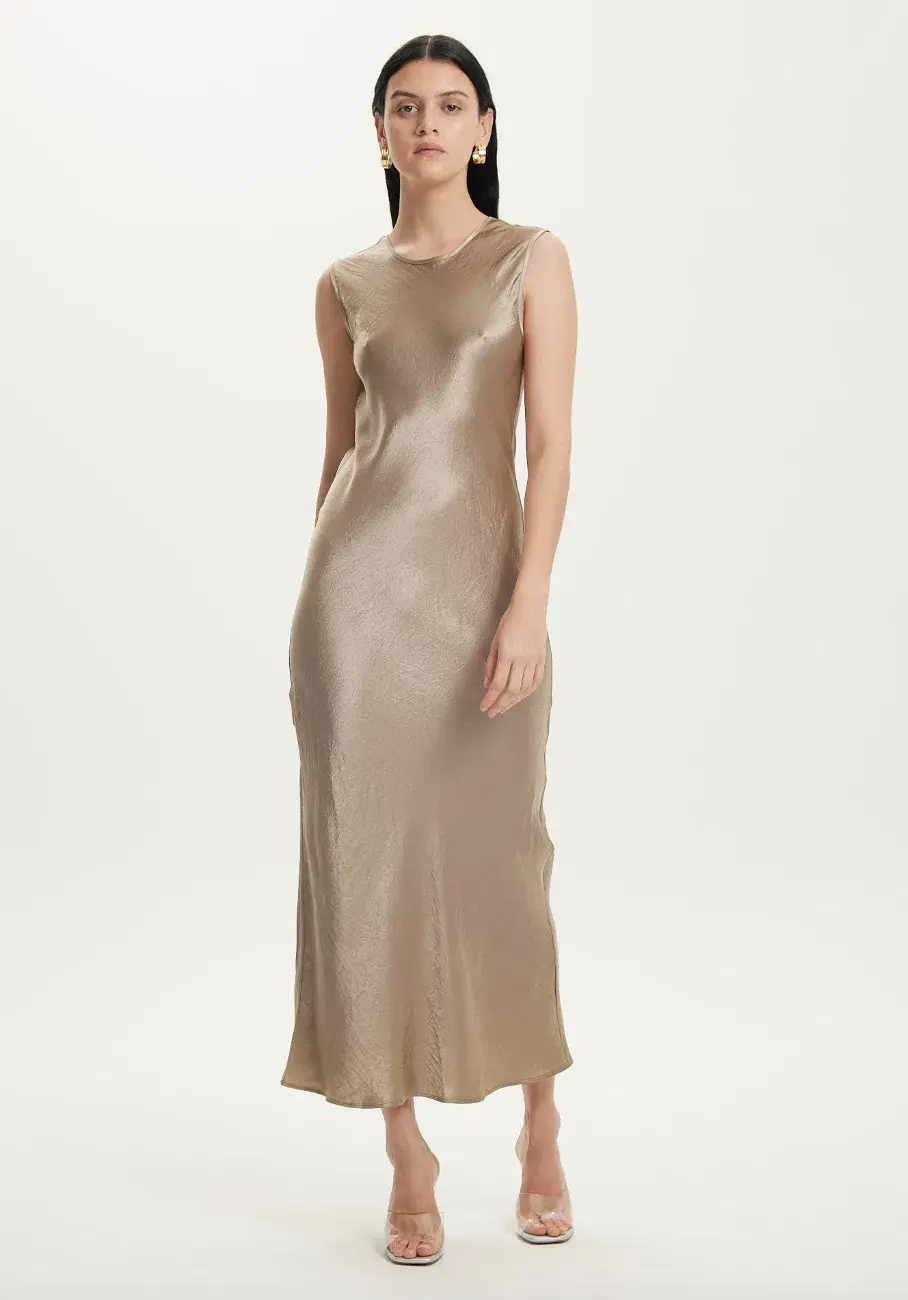 Third Form Crush Bias Tank Maxi Dress Sage Size 10 - Image 1