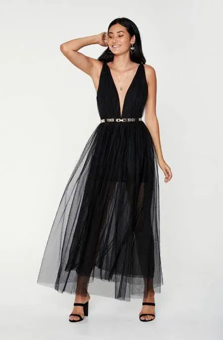 Sheike Anastasia Maxi Dress Black Size AU 8 - Image 1