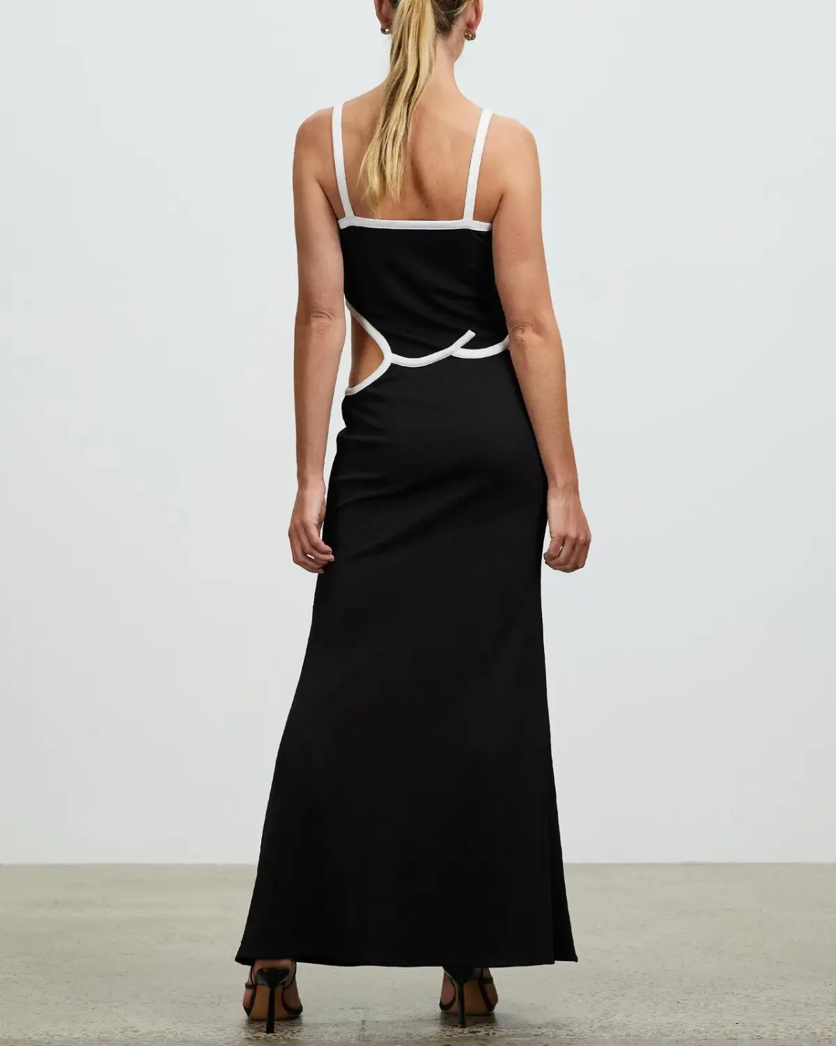 Christopher Esber Wave Bind Split Tank Dress Black Size AU 6  - Image 2