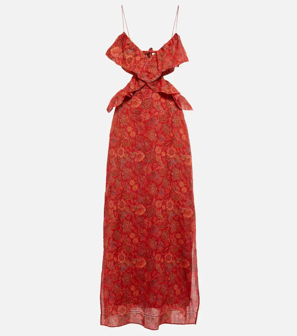 Sir the Label Allegra Frill Maxi Dress Red Size 0 / AU 6  - Image 5