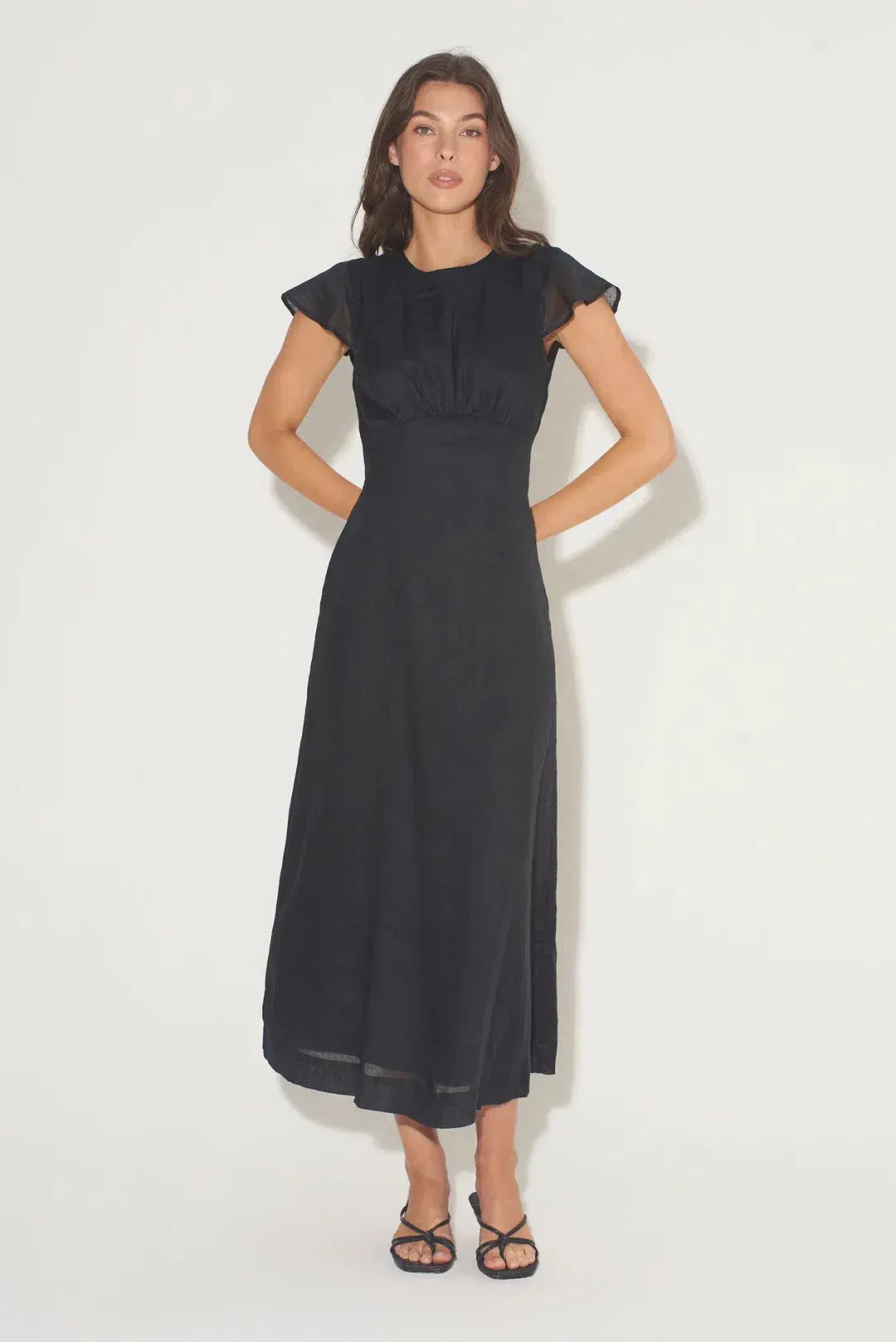 Hansen And Gretel Portofino Backless Midi Dress Black Size AU 10 - Image 1