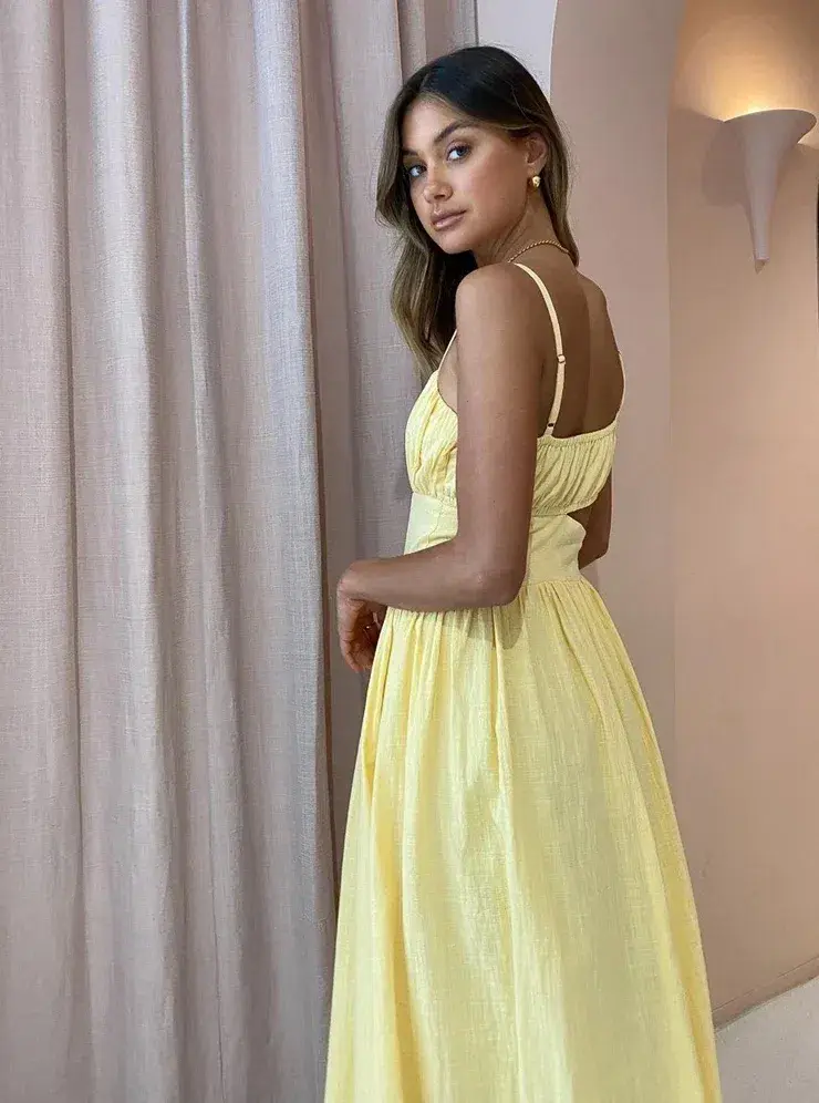 By Nicola Romantica Dress Yellow Size AU 8 - Image 2