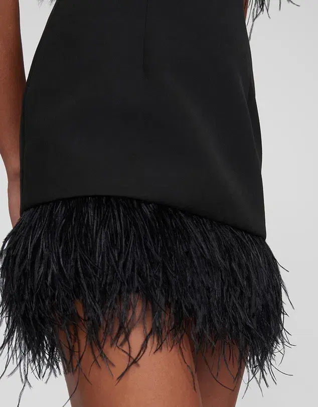By Johnny Feather Mini Dress Black Size XS / AU 6 - Image 5