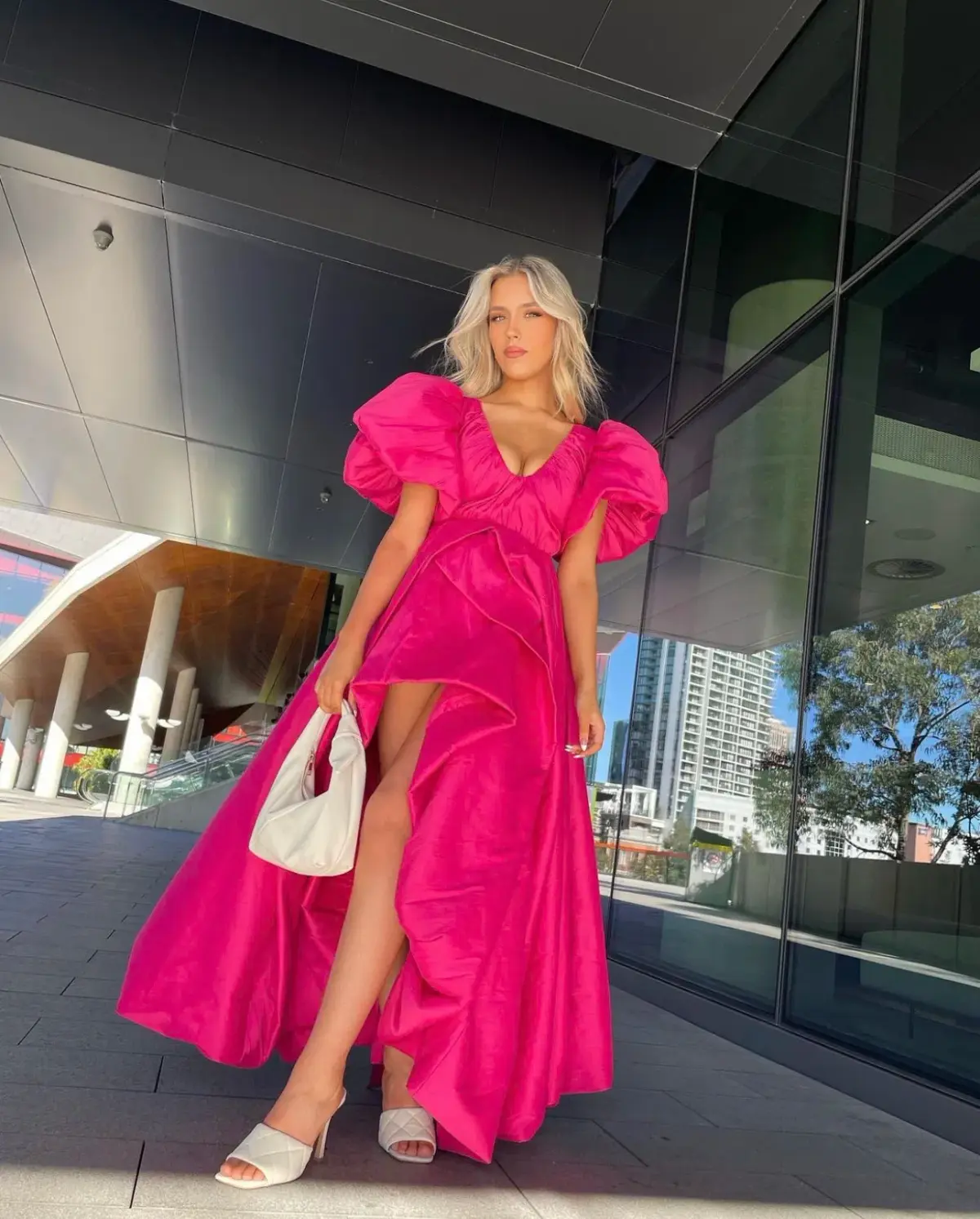 Aje Manifestation Gown Fuchsia Pink Size AU 10 - Image 1