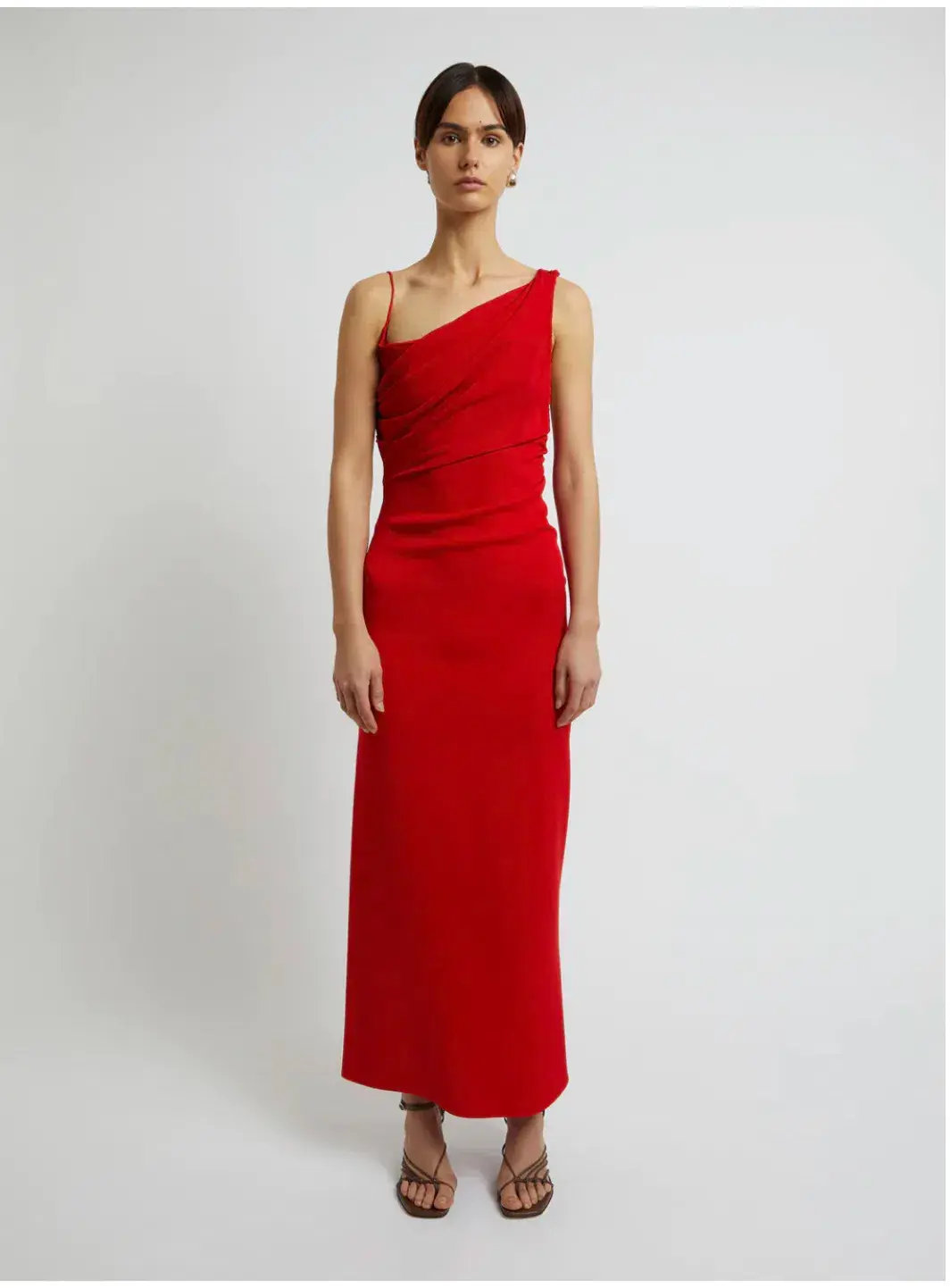 Christopher Esber Cowl Drape Dress Red Size AU 8 - Image 1