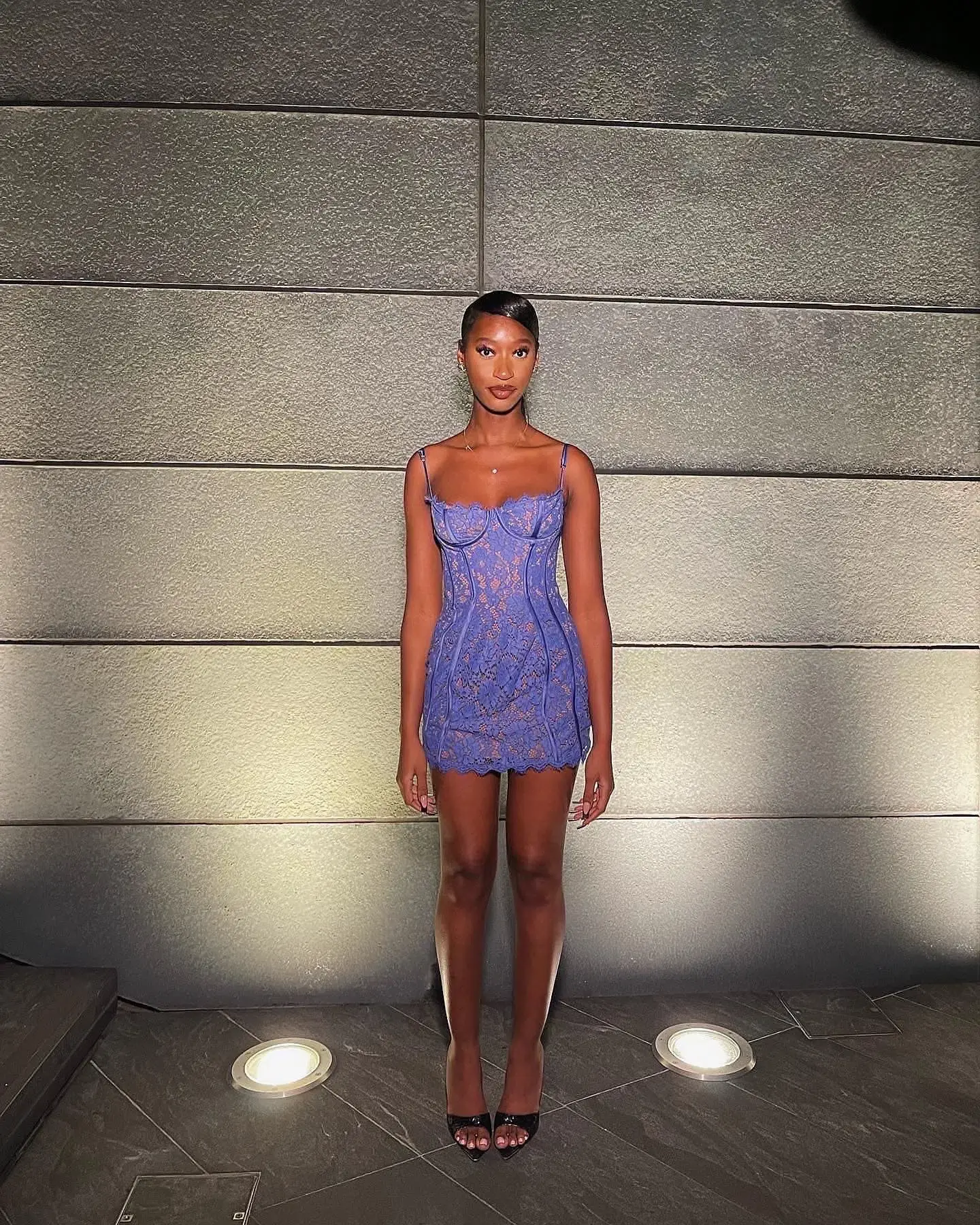 House of CB Lavender Lace Slim Dress Purple Size 6 - Image 1