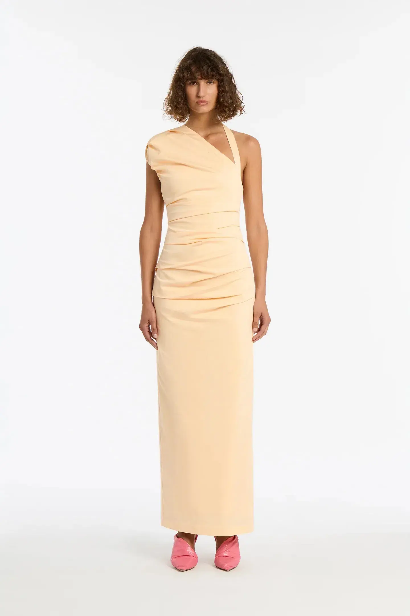 Sir The Label Giacomo Gathered Gown In Butter Size 2 / AU 10 - Image 1
